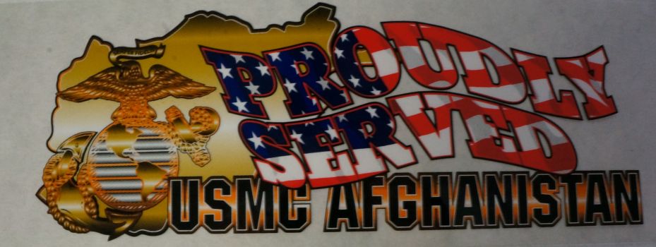 Decal-Proudly Served-USMC Afghanistan