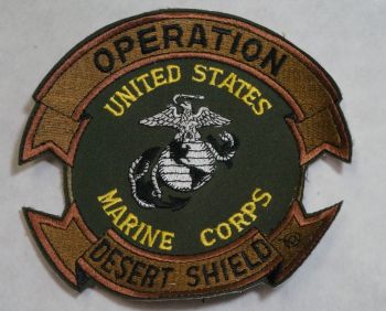 Patch- Operation Desert Shield with USMC and EGA