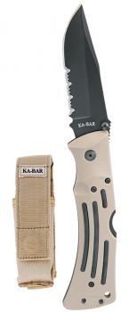 KA-BAR Pocket Knife Desert MULE, Serrated