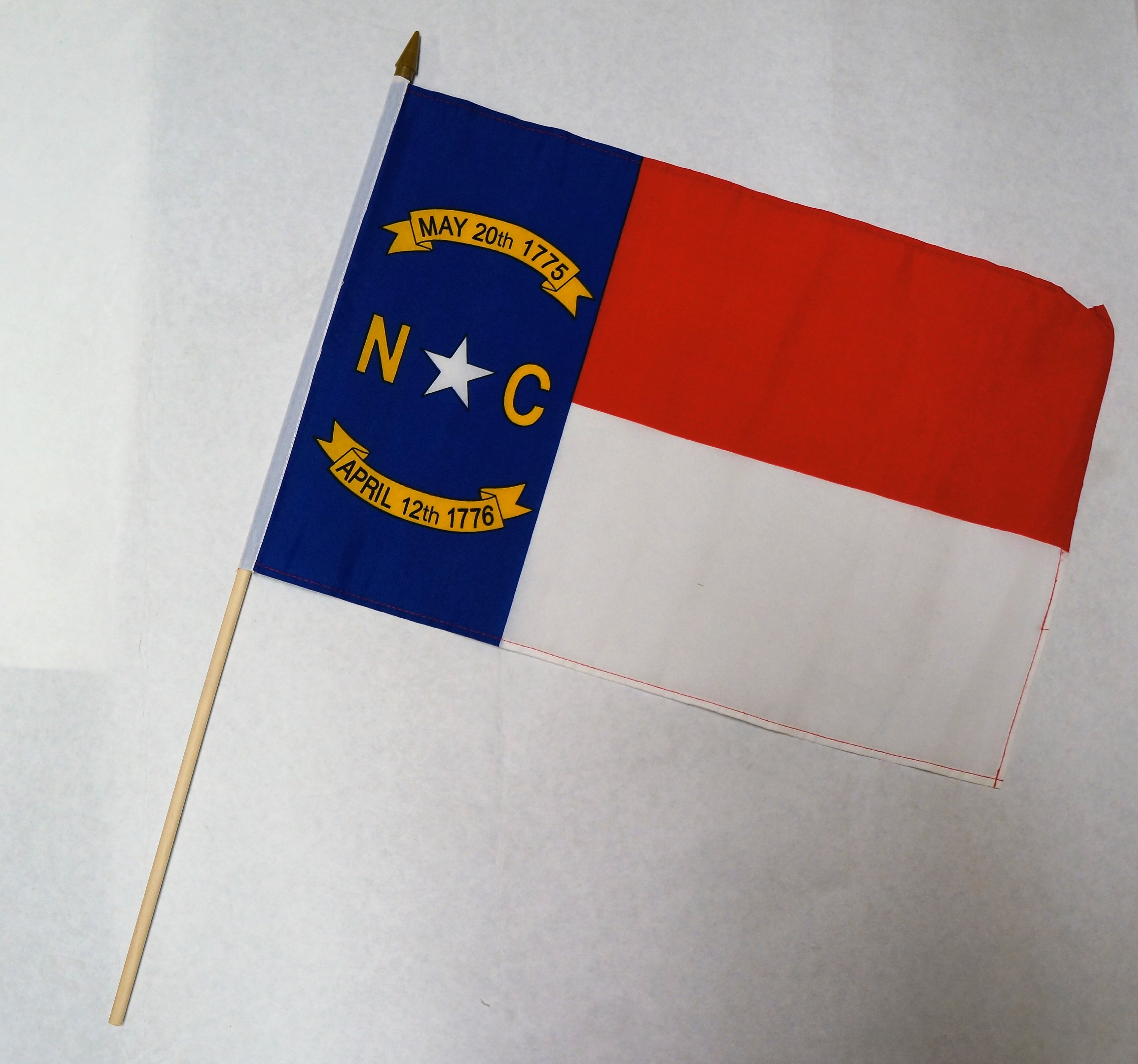 Flag Stick/North Carolina  choose 4x6 or 12x18