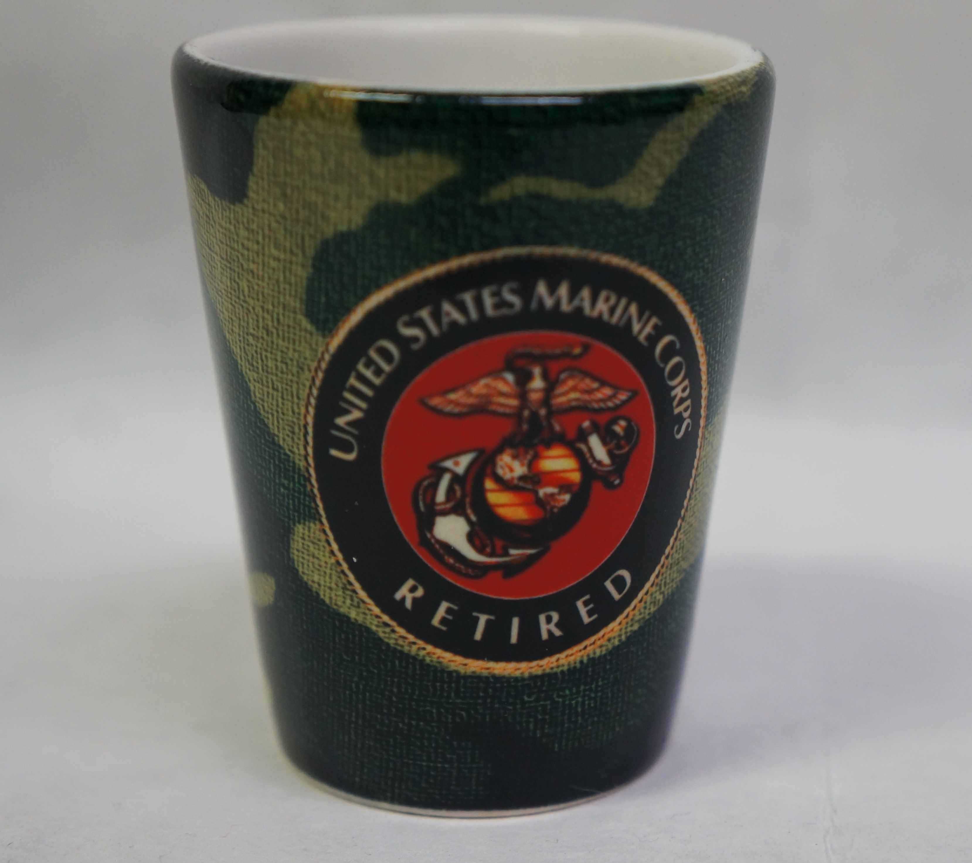 SHOT GLASS-Retired USMC 2oz