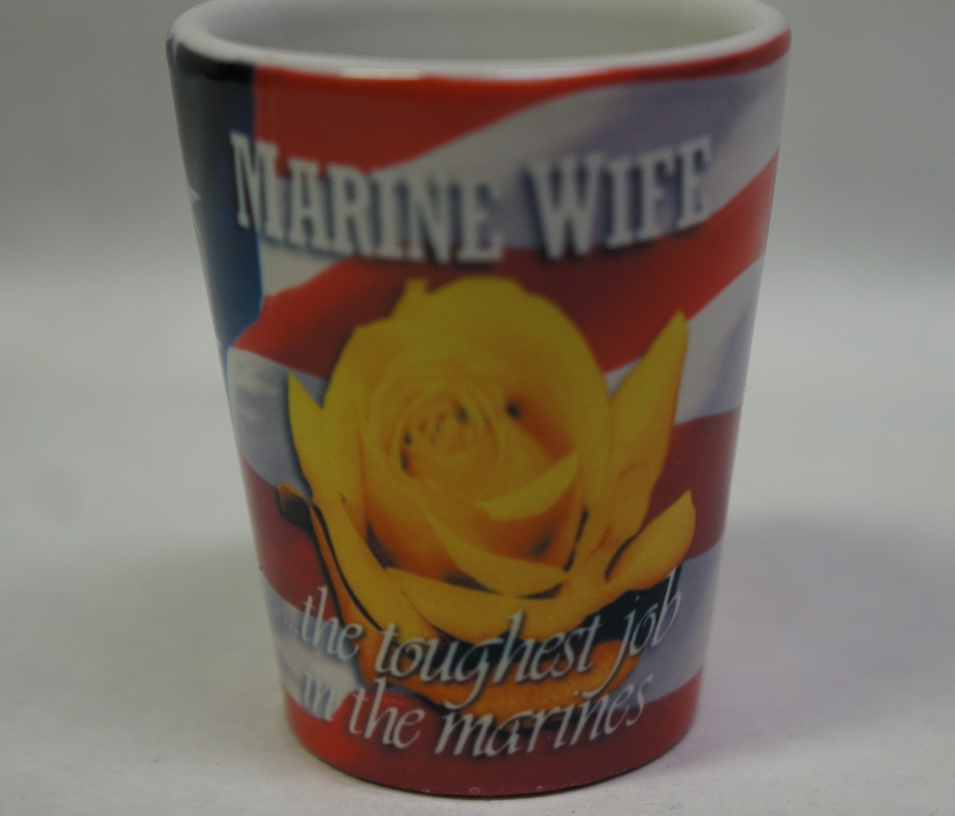 SHOT GLASS-Marine Wife, Toughest Job in the Corps