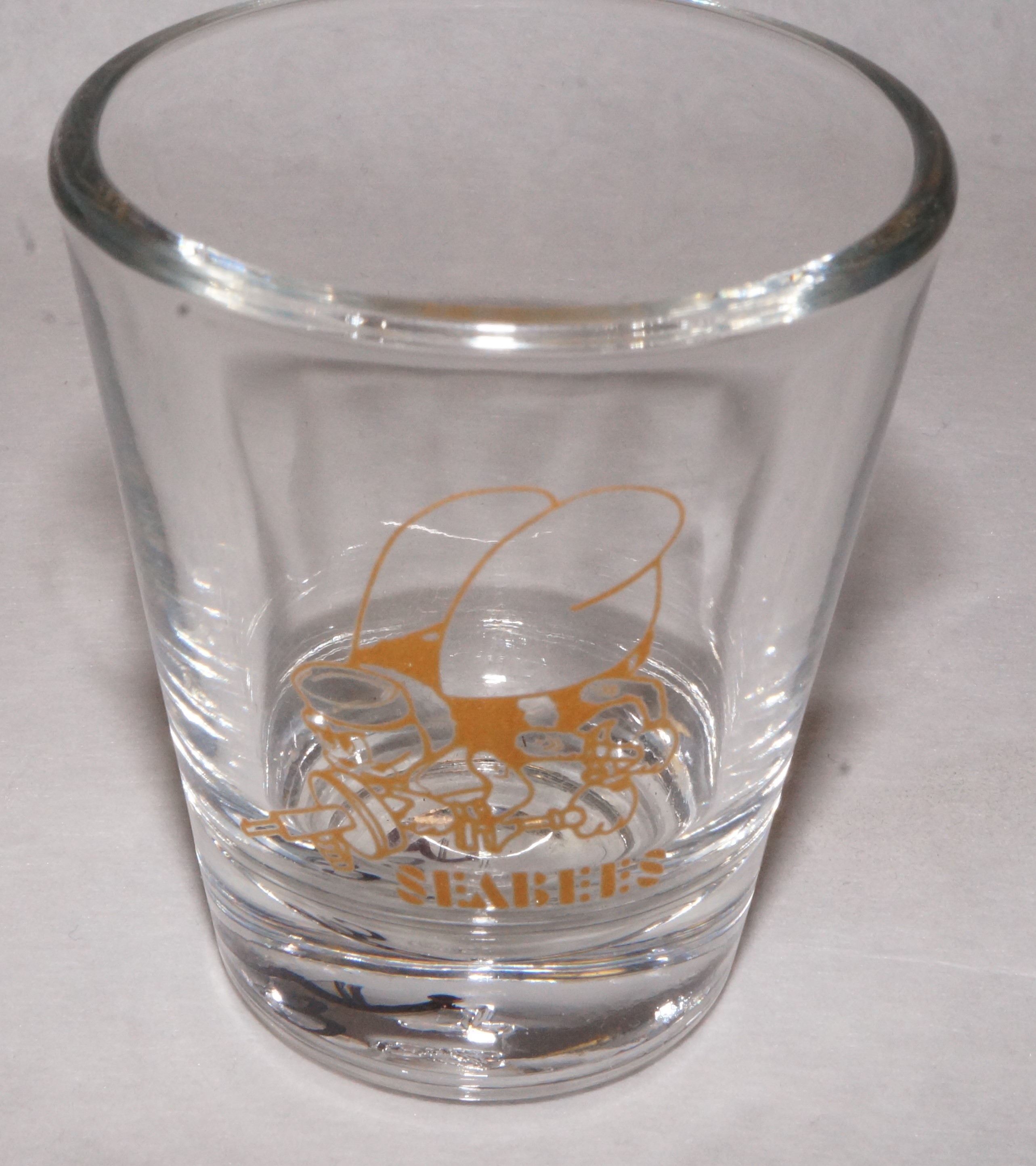 Shot Glass- Seabees Clear glass 2oz