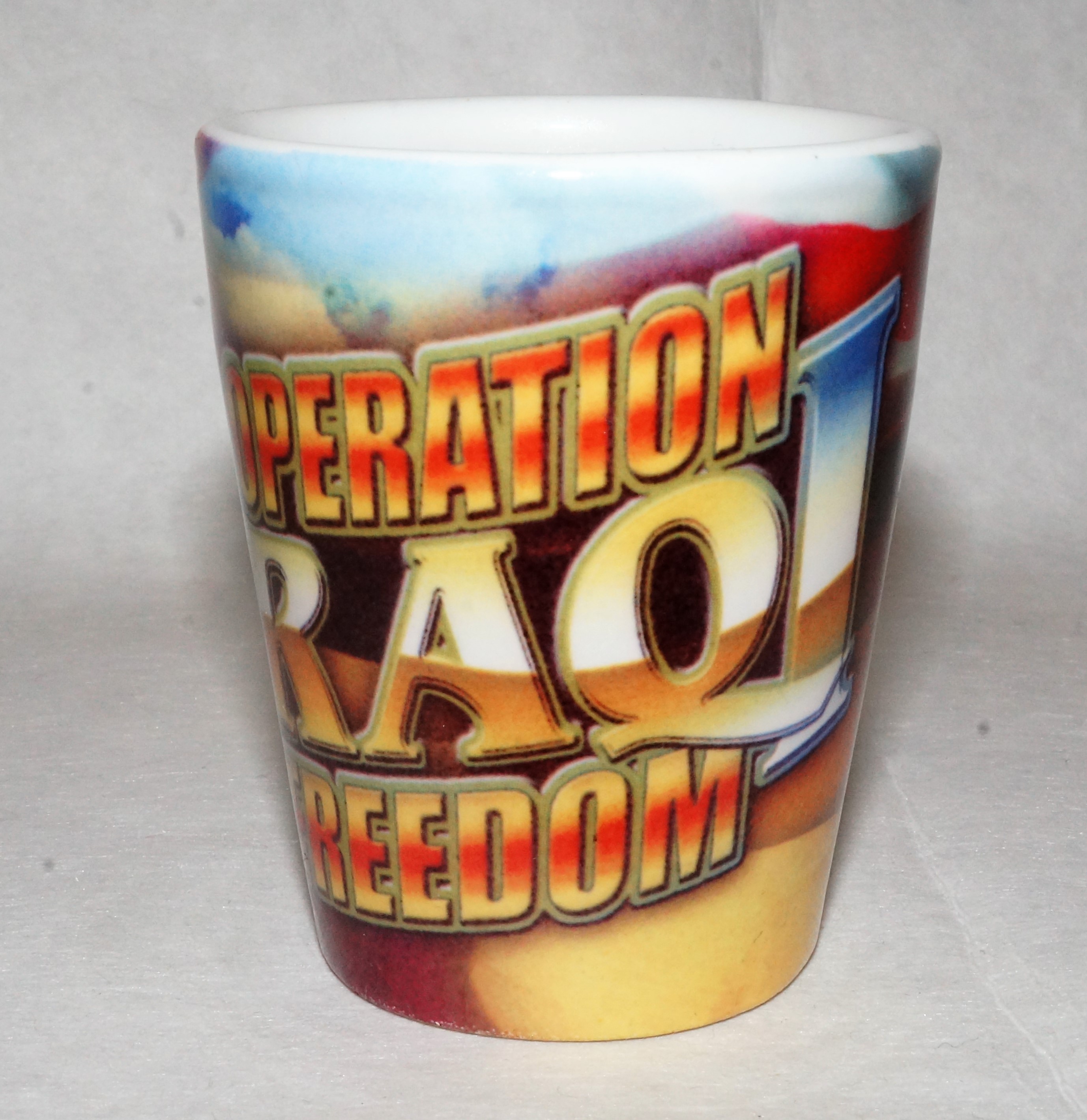 SHOT GLASS-Operation Iraqi Freedom 2oz