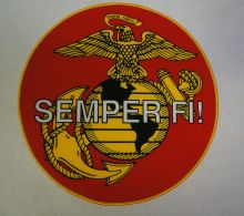 Patch-Printed Semper Fi with Eagle Globe and Anchor