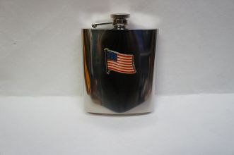 Flask-Stainless steel With American Flag