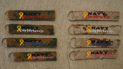 NameTape Keychain-Navy Girlfriend