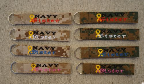 NameTape Keychain-Navy Sister