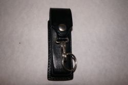 Leather Single Magazine Pouch With Keyring (MADE IN USA)
