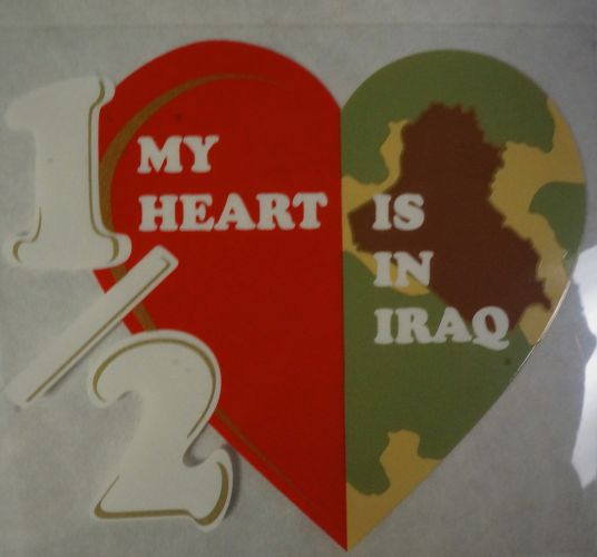 Decal-1/2 My Heart Is In Iraq