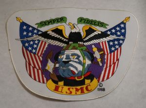 Patch-Embroidered Semper Fidelis USMC with Bulldog