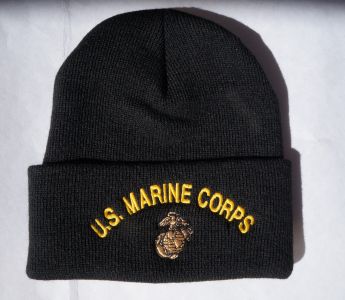Cap-Watchcap- U.S. Marine Corps Black with Gold letters