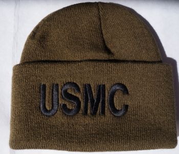 Cap-Watchcap-OD With USMC