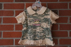 Kids/Infant-Army Princess Dress with Diaper Cover