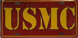 License Plate-U.S.M.C.