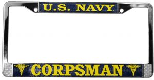 License Plate Frame-Navy Corpsman