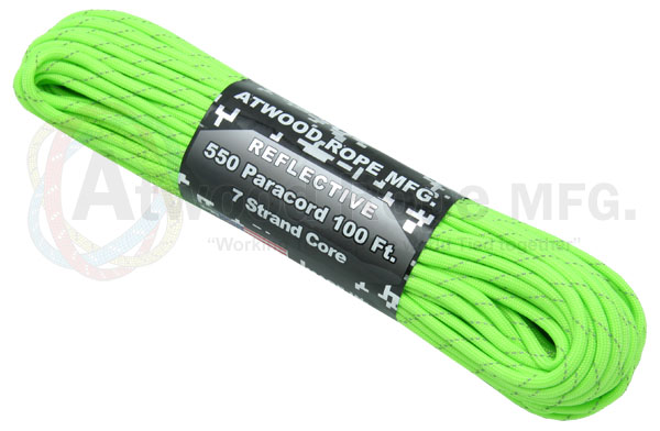 550 Paracord/ Reflective Neon Green