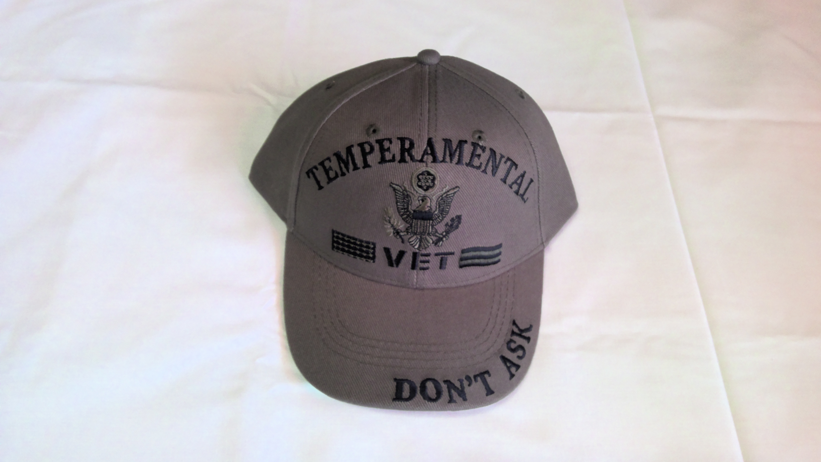 Ball Cap- OD-Temperamental Veteran-Don't Ask