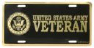 License Plate/Army Veteran