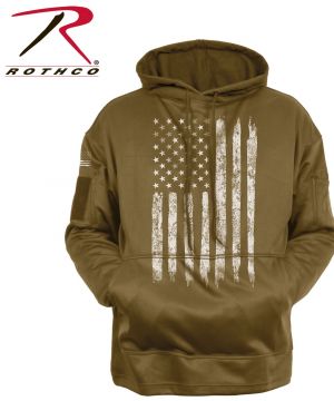 Hoodie-Conceal Carry- Coyote with Flag
