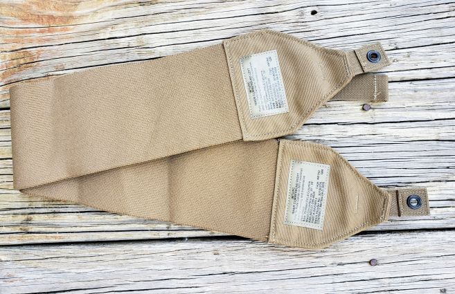SET of 2 NEW US MILITARY USMC COYOTE CUMMERBUND STAYS EAGLE IND MTV CLIP KEEPER 