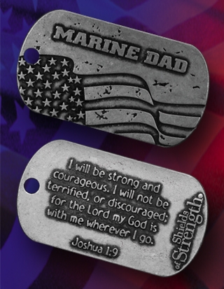 Necklace/Shields Of Strength-Marine Dad