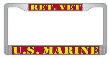 License Plate Frame/ RET. VET-Marines