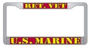 License Plate Frame/ RET. VET-Marines