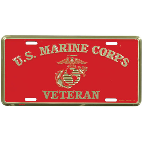 License Plate-Marine Veteran