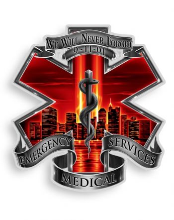 Reflective Decal-High Honor EMS Tribute 9/11