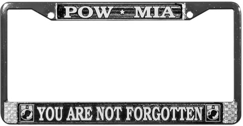 License Plate Frame-POW/MIA