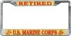 License Plate Frame-USMC RETIRED