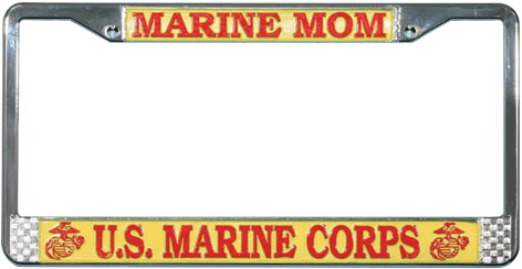 License Plate Frame-MARINE MOM