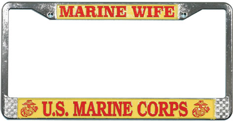 License Plate Frame-MARINE WIFE