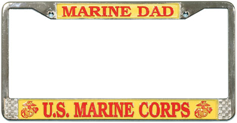License Plate Frame-MARINE DAD