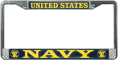 License Plate Frame-NAVY