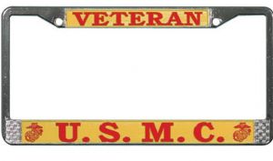 License Plate Frame-USMC Veteran