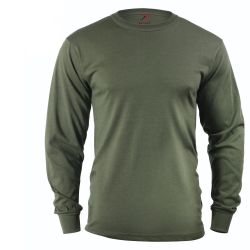 T-Shirt/Long Sleeve-Solid Olive Drab