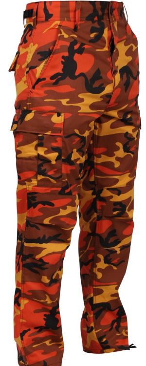 BDU Pants-Savage Orange Camo