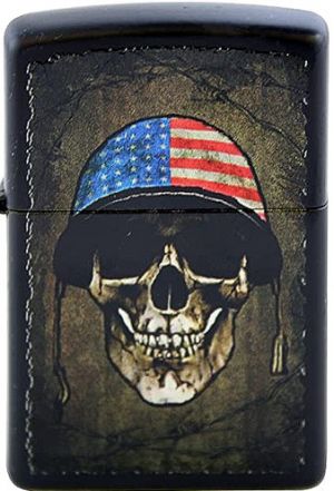 Zippo-Skull with Helmet